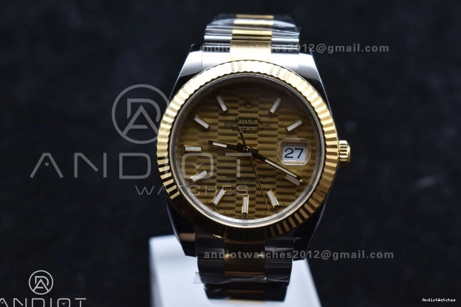 DateJust Dial Edition 608 SS 41 Oyster 904L YG 126333 YG Textured on 1:1 Clean Best Sleek Bracelet VR Steel 1223